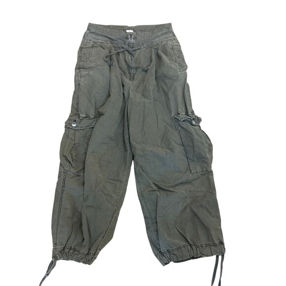 (6) $168 Free People Women's Fly Away Parachute Cargo Pants High-Rise Slouchy - Picture 6 of 8